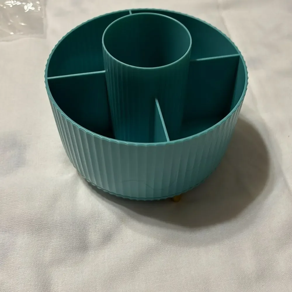 Makeup brush holder teal
